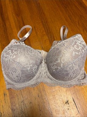 Lace Underwire Bra in Light Mauve/Tan  - Women Intimates